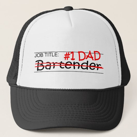 Casquette Barman de papa du travail (Devant)