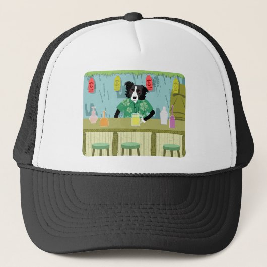 Casquette Barre en bambou de border collie Tiki (Devant)