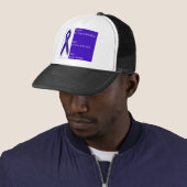Casquette bas de boule avec le logo de ruban (En situation)