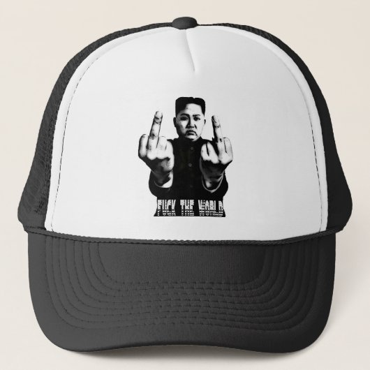 Casquette Basecap Capuchon Kim Jong-un - Fu the world FTW (Devant)