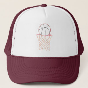 Casquette Basket-ball et net Outline Drawing Sports Casquett