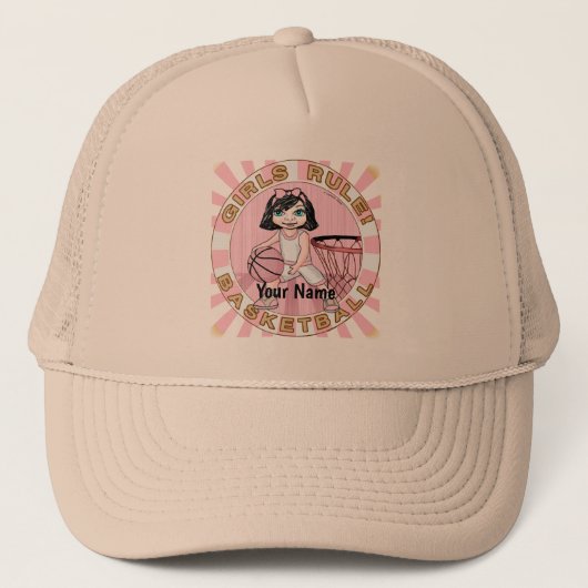 Casquette Basket-ball Filles Rose (Devant)