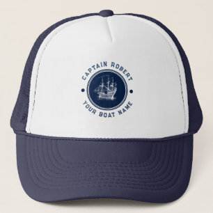 Casquette Bateau à voile naval bleu marine