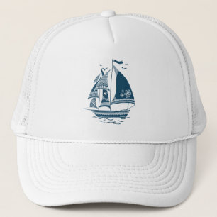 Casquette Bateau à voile vent bleu marine