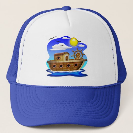 Casquette Bateau de pêche dessin animé (Devant)