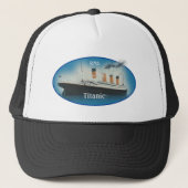 Casquette Bateau Titanic Blue Oval White Star Line (Devant)