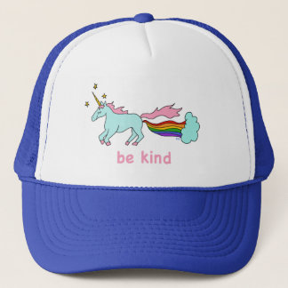 Casquette Be Kind farting rainbows unicorn hat