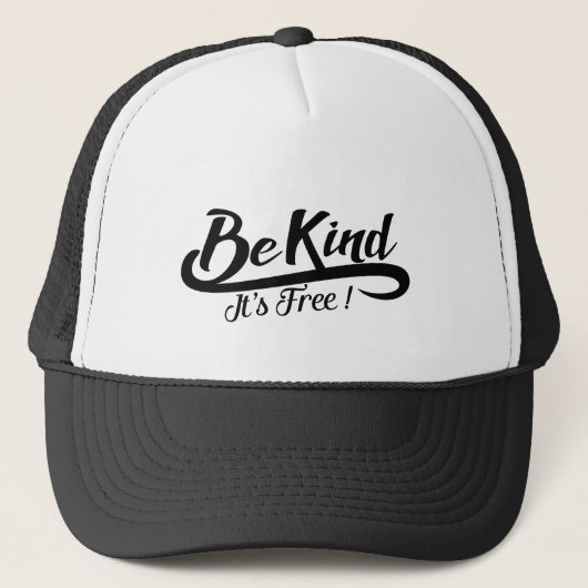 Casquette Be kind it's free (Devant)