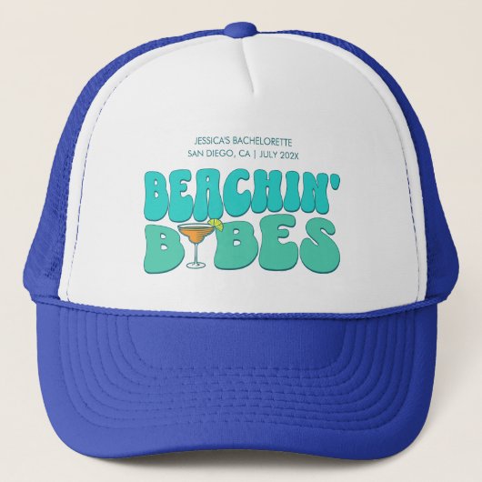 Casquette Beach Bachelorette Party Beachin Babes Bridesmaid (Devant)