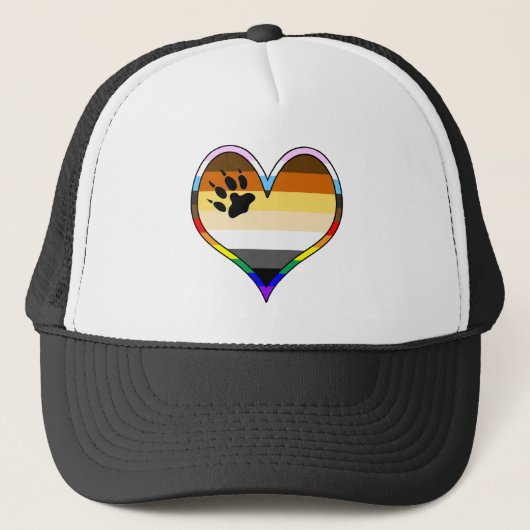 Casquette Bear Pride Coeur Trucker Chapeau (Devant)