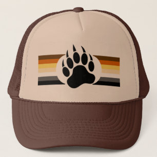Casquette Bear Pride couleurs rayures et Bear Paw