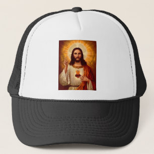 Casquette Beau coeur sacré religieux d'image de Jésus