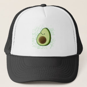 Casquette Beau Dessin Avocado Sur Un Arrière - plan Distress