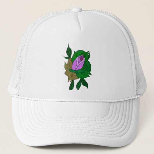 Casquette Beau dessin d'une fleur (Devant)