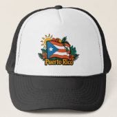 Casquette Beau Drapeau Floral Porto Rico (Devant)