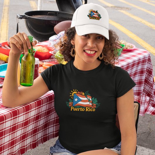 Casquette Beau Drapeau Floral Porto Rico