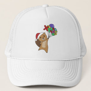 Casquette Beaver Joyeux Noël Animaux d'hiver Beaver