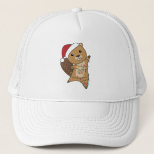 Casquette Beaver Joyeux Noël Animaux d'hiver Beavers