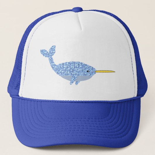Casquette Bébé bleu mignon garçon Narwhal (Devant)