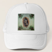 Casquette Bébé écureuils gris Noël (Devant)