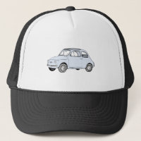 Bébé Fiat bleu 500 Topolino dessin au crayon
