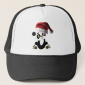 Casquette bébé panda ours de noël (Devant)