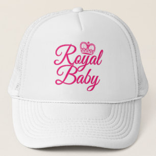Casquette Bébé royal dans le rose avec la couronne