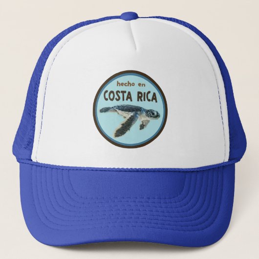 Casquette Bébé Tortue de mer, Hecho en Costa Rica Trucker Ch (Devant)