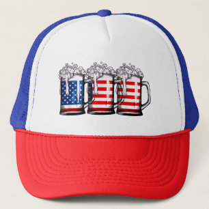Casquette Beer American Flag 4 juillet Hommes Femmes Merica