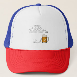 Casquette Beer de l'évolution de la semaine de travail drôle