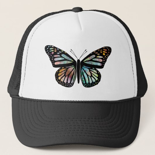 Casquette Belle aquarelle papillon Art (Devant)