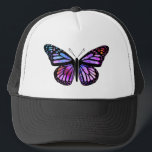 Casquette Belle aquarelle papillon Art violet<br><div class="desc">Magnifique aquarelle monarque inspiré papillon! Ajoutez votre propre texte. Faites-moi savoir si vous voulez quelque chose fait sur mesure. Si vous l'achetez,  merci ! N'oubliez pas de partager une photo sur Instagram de celle-ci en action et de m'étiqueter @shoshannahscribbles :)</div>