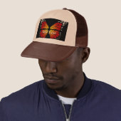 Casquette Belle Image de Papillon Ajouter Texte Imprimé-Cap (En situation)