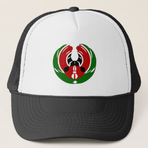 Casquette Belle Tapisserie du Kenya : Papillon du drapeau du