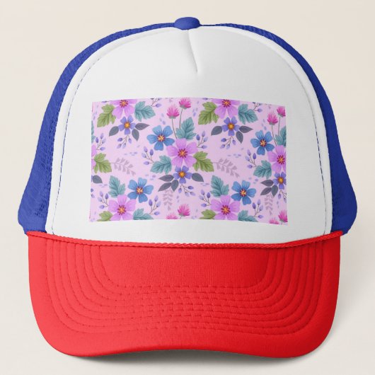 Casquette Belles fleurs motif floral-36841 (Devant)