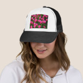 CASQUETTE BELLES TULIPES ROSES (En situation)