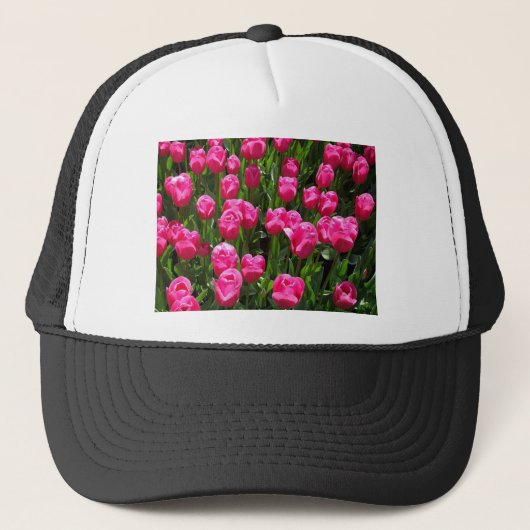 CASQUETTE BELLES TULIPES ROSES (Devant)