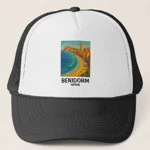 Casquette Benidorm Espagne Costa Blanca Voyage Rétro Coloré