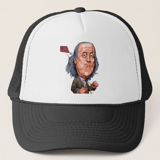 Casquette Benjamin Franklin tenant le cerf-volant avec la (Devant)
