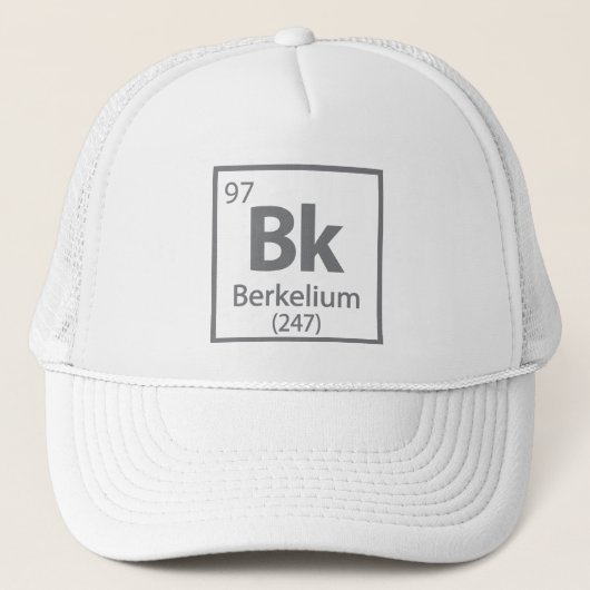 Casquette Berkelium - Berkeley Science - Tableau périodique (Devant)