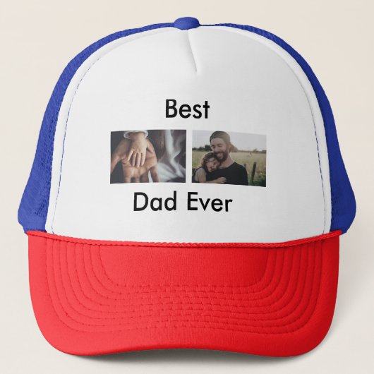 Casquette best dad ever happy fête des pères ajouter votre p (Devant)