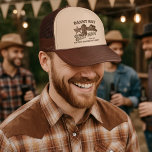 Casquette Best Man Cowboy Western Bachelor Party<br><div class="desc">Merci à votre meilleur homme avec ces chapeaux de camionneur de bachelor de soirée western amusant! Le design amusant comprend des lettres vintages coupées en bois : Best Man. Il y a une botte de cow-boy, casquette, et l'insigne du shérif lisant "Posse du Parti". Le bas a de l'espace pour...</div>