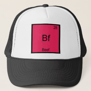 Casquette Bf - Symbole Chimique Élément Bœuf Drôle T-Shirt