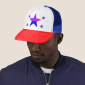 Casquette Bi Pride Drapeau Étoiles Trucker Chapeau (En situation)