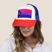 Casquette Bi Pride étoile drapeau (En situation)