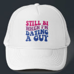 Casquette Bi quand je suis en train de manger un type drôle<br><div class="desc">Encore Bi Quand je suis en train de Dater Un gars Drôle Bisexuel Fierté</div>