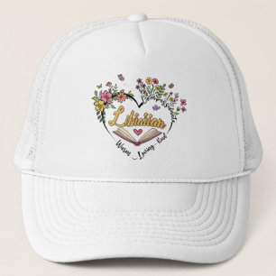 Casquette Bibliothécaire compatissante - Floral Heart Design
