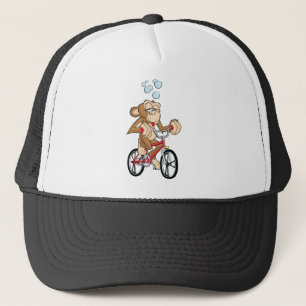Casquette Bicyclette ivre d'équitation de singe