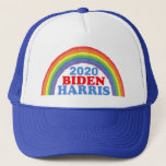 Casquette Biden Harris 2020 Rainbow<br><div class="desc">Vote Joe Biden Kamala Harris 2020. Cute political rainbow hat for the democrat choices for president and vice president in the 2020 election.</div>
