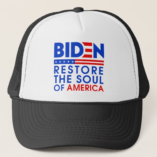 Casquette Biden Restaure L'Âme De L'Amérique (Devant)